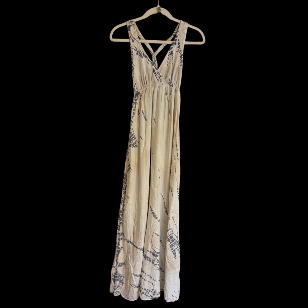 NWT Hard Tail size‎ Small Tie Dye cross back maxi dress Stretchy Boho Beachy New